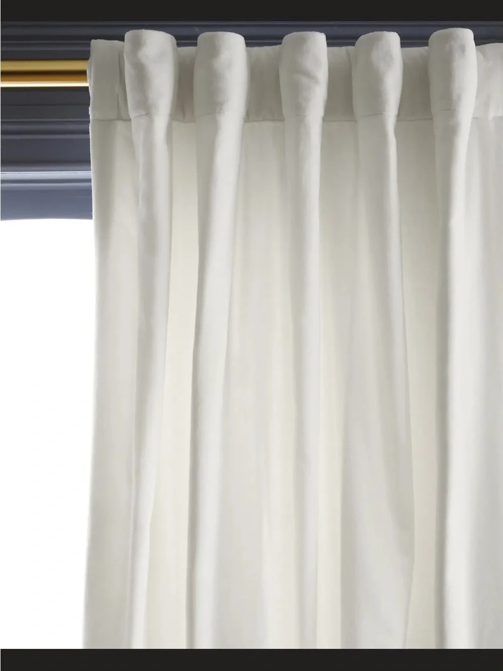 Quince Cotton Velvet Curtain Single Panel 48x84